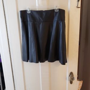 Durango Leather Company Black Leather Skater Skirt Size XL